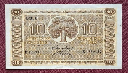 Finlanda - Finlanda 10 markkaa 1922, aproape necirculata