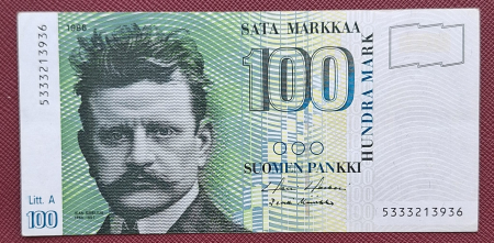 Finlanda - Finlanda 100 Markkaa 1986, necirculata