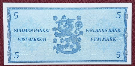 Finlanda 5 Markkaa 1963, litera A, necirculata [1]