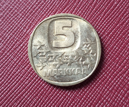 Finlanda 5 markkaa 1980, necirculata [1]