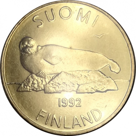 Finlanda 5 markkaa 1992, foca, necirculata [0]