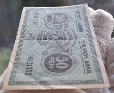 Finlanda 50 pennia 1918, aproape necirculata [2]