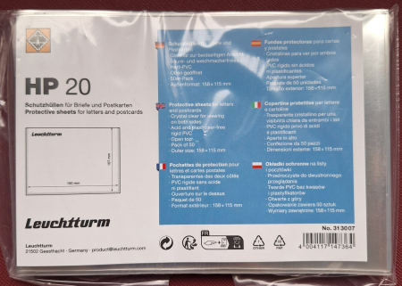 Folie tip poseta de protectie carte postala, 150 x 107 MM, Leuchtturm [1]