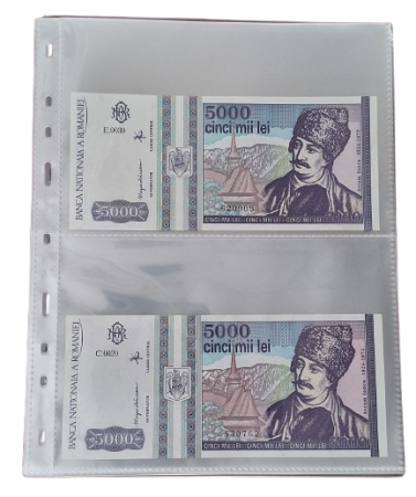 Folie transparenta bancnote, gama Optima, cod SH252, 2 compartimente [1]
