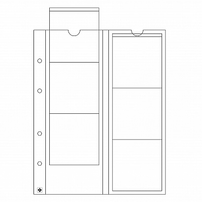 Set 5 folii Optima pentru 6 monede cu diametru maxim 65 mm