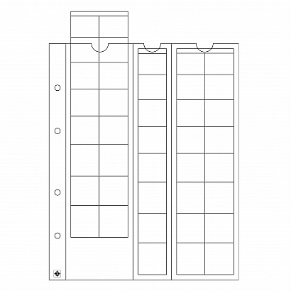 Set 5 folii Optima pentru seturi monede euro/eurocenti