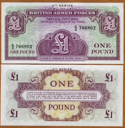 Marea Britanie - Fortele Armate Britanice, 1 Lira 1962 Seria a 4-a, necirculata