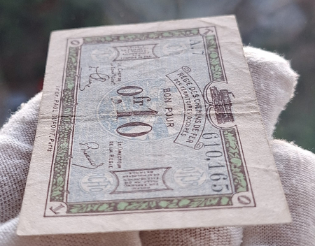 Franta, 10 centime 1923, ocupatia franco-belgiana a Germaniei dupa WWI [2]