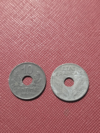 Monede straine - Franta 10 centimes 1941-1942