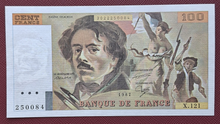 Franta - Franta 100 Franci 1987, Delacroix, UNC