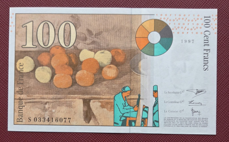 Franta 100 franci 1997, Paul Cezanne, UNC [1]