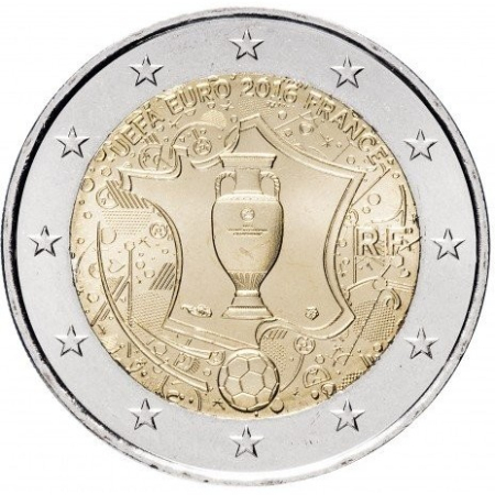 Monede Euro, Eurocenti - Franta 2 euro 2016, Campionatul European de Fotbal, UNC