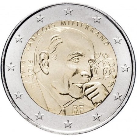 Monede Euro, Eurocenti - Franta 2 euro 2016 Franсois Mitterrand, UNC