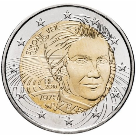 Monede Euro, Eurocenti - Franta 2 euro 2018 Simone Veil, UNC
