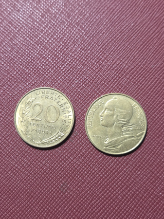 Monede straine - Franta 20 centimes 1963-1988