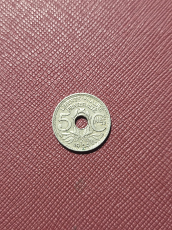 Monede straine - Franta 5 centimes 1924