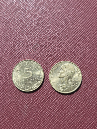 Monede straine - Franta 5 centimes 1975-1984