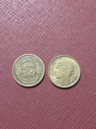 Monede straine - Franta 50 centimes 1936-1938