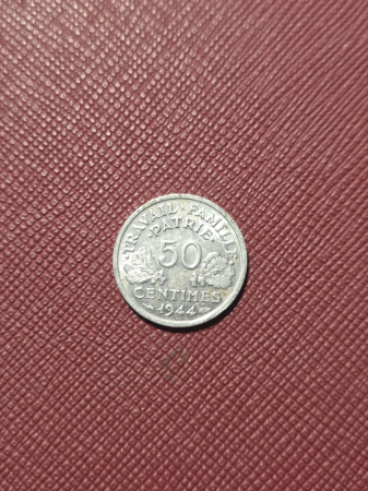 Monede straine - Franta 50 centimes 1944