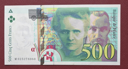 Franta - Franta 500 franci 1994, Marie Curie, UNC-