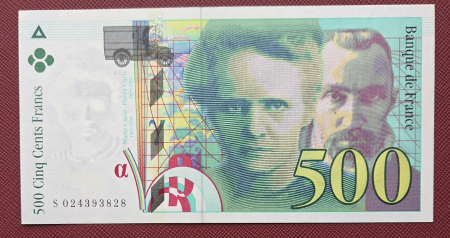 Franta - Franta 500 franci 1994, Marie Curie, UNC-