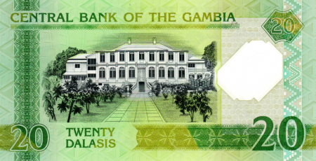 Gambia 20 Dalasis 2014, polimer, necirculata [1]
