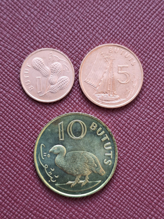 Monede Africa - Gambia set 3 monede 1998: 1,5,10 Bututs, UNC