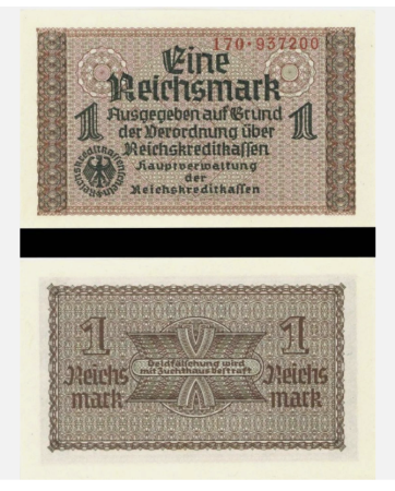 Germania - Germania 1 Reichsmark 1940-1944, necirculata