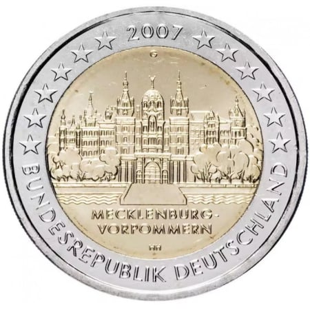 Germania - Germania 2 euro 2007, Castelul Schwerin, Mecklenburg, UNC