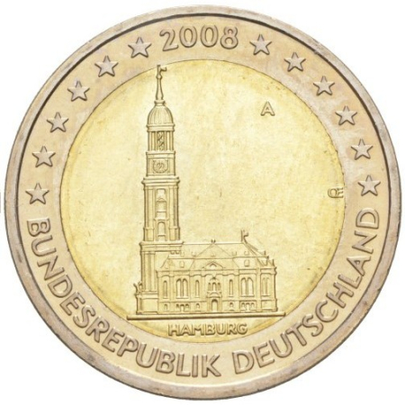 Germania - Germania 2 euro 2008, Biserica Sf. Mihailis, Hamburg , UNC