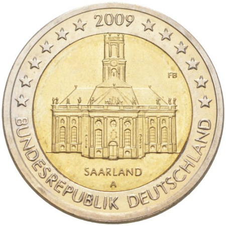 Germania - Germania 2 euro 2009, Ludwigskirche, Saarland, UNC