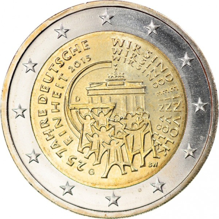 Monede Europa - Germania 2 euro 2015, 25 ani de la Unificarea Germaniei, UNC