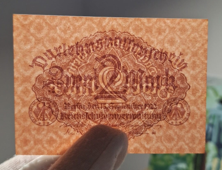 GERMANIA 2 marci 1922, necirculata, cu filigran [1]