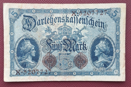 Germania - Germania 5 mark 1914, circulata, stare buna
