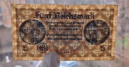 Germania 5 reichsmark 1940-1945, circulata [2]