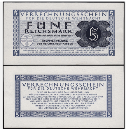 Germania - Germania 5 Reichsmark 1944, necirculata