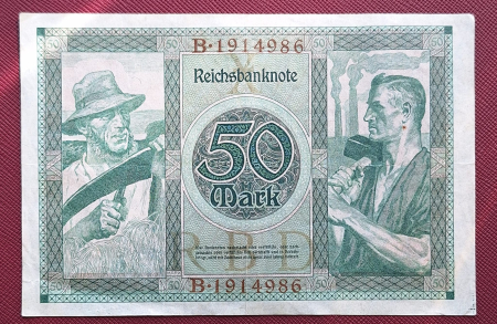 Bancnote Europa - Germania 50 mark 1920, circulata, stare buna