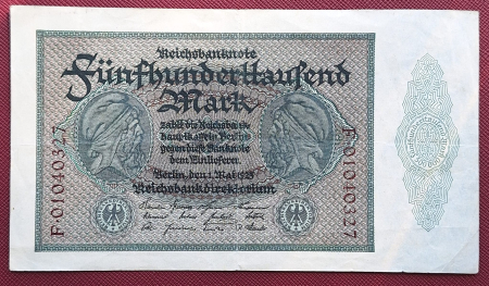 Bancnote Europa - Germania 500000 mark 1923, aproape necirculata