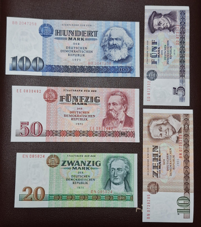 Bancnote - Germania, set 5,10,20,50,100 marci 1971-1975, necirculate