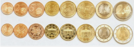 Germania - Germania, set 8 monede 2002-2019: 1,2,5,10,20,50 centi, 1,2 Euro, UNC