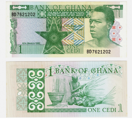 Ghana - Ghana 1 cedi 1982, necirculata