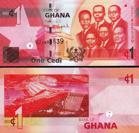 Bancnote straine - Ghana 1 Cedi 2015, necirculata