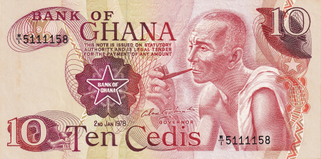 GHANA, 10 Cedis 1978, necirculata [0]