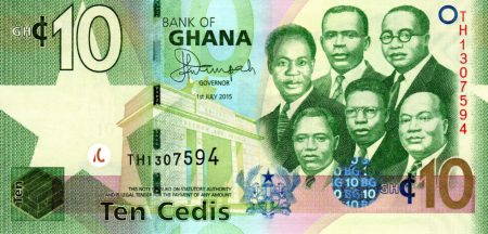 GHANA 10 cedis 2015, necirculata [0]