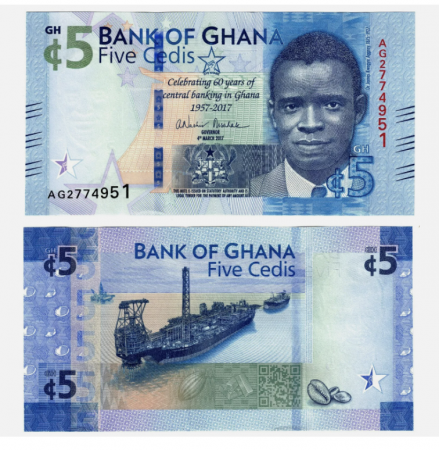 Ghana - Ghana, 5 Cedis 2017, necirculata