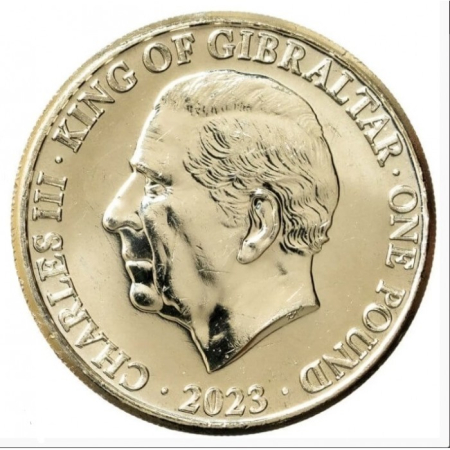 Monede Europa - Gibraltar 1 Lira 2023: Incoronarea Regelui Charles III, UNC