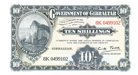 Gibraltar - Gibraltar 10 Shilingi 2018 (Replica oficiala - World Tourism ), necirculata