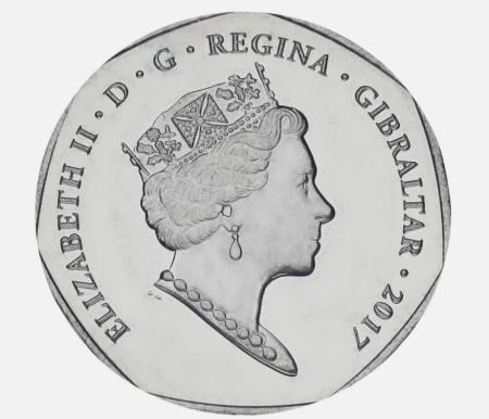 Monede - Gibraltar 50 pence 2017, a 50 a Aniversare a Referendumului, UNC