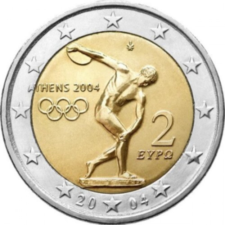 Grecia - Grecia 2 euro 2004, A XXVIII-a ediție a Jocurilor Olimpice de Vară, Atena 2004, UNC