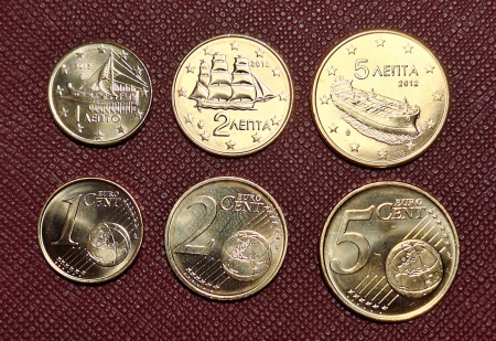 Monede Europa - Grecia set 3 monede: 1,2,5 centi 2012, necirculate